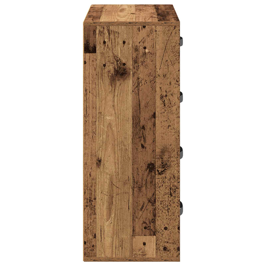 Sideboard med skuffe Gammelt træ 60 x 33,5 x 84 cm