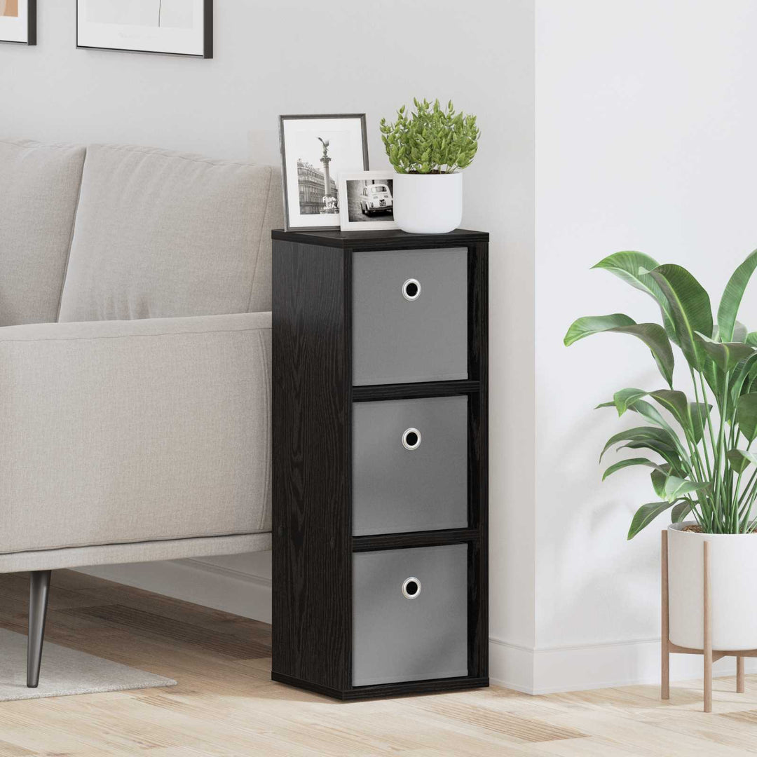 Sideboard med skuffe Sort eg 25,5 x 22 x 69,5 cm