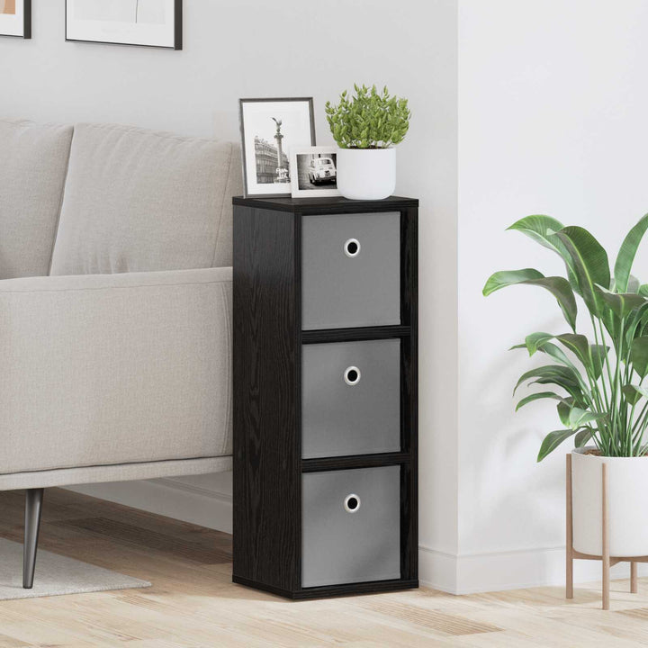 Sideboard med skuffe Sort eg 25,5 x 22 x 69,5 cm
