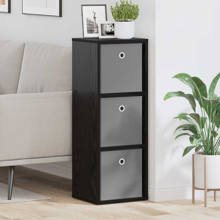 Sideboard med skuffe Sort eg 30,5 x 27 x 84,5 cm