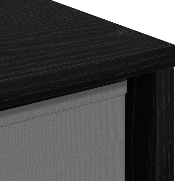 Sideboard med skuffe Sort eg 35 x 32 x 99,5 cm