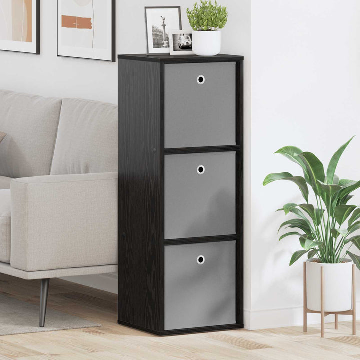 Sideboard med skuffe Sort eg 35 x 32 x 99,5 cm