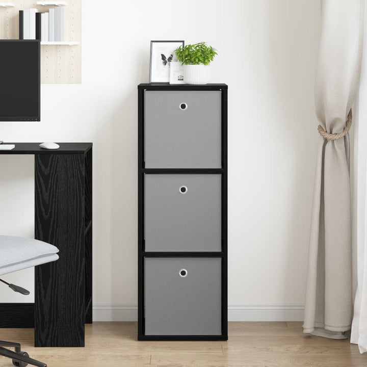 Sideboard med skuffe Sort eg 35 x 32 x 99,5 cm