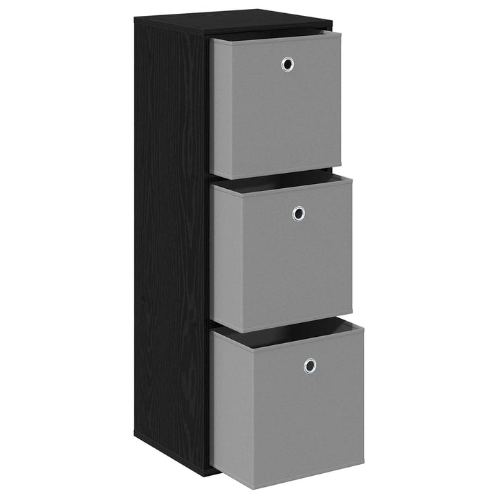 Sideboard med skuffe Sort eg 35 x 32 x 99,5 cm