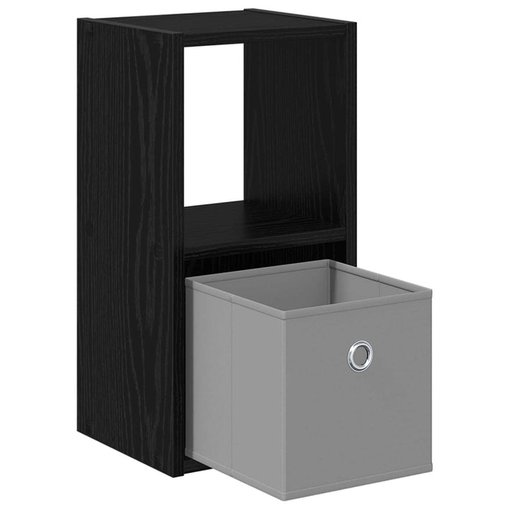 Sengebord 2 stk. Sort eg 25,5 x 22 x 49,5 cm Konstrueret træ