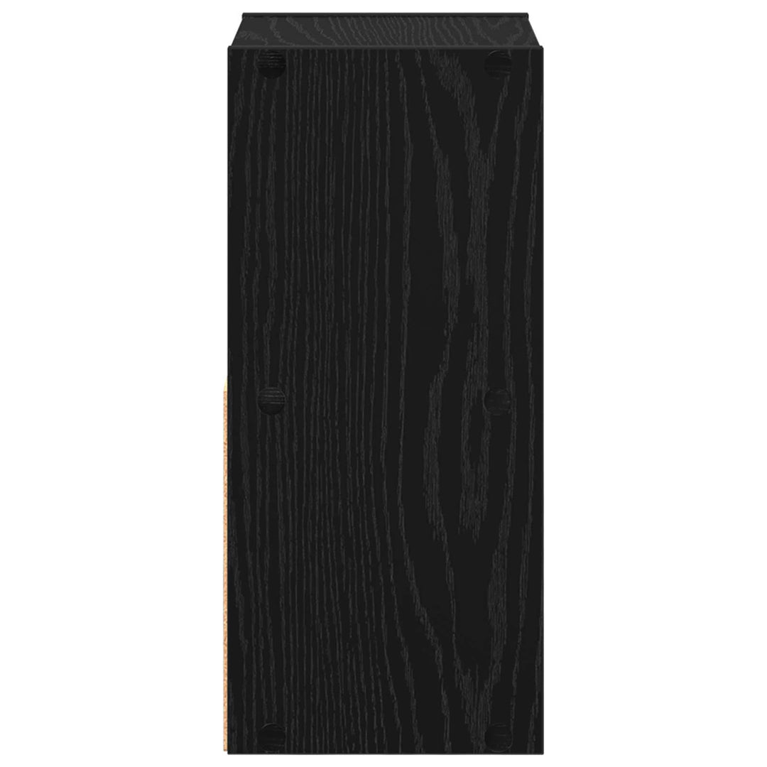Sengebord 2 pcs Sort eg 25,5 x 22 x 49,5 cm Konstrueret træ