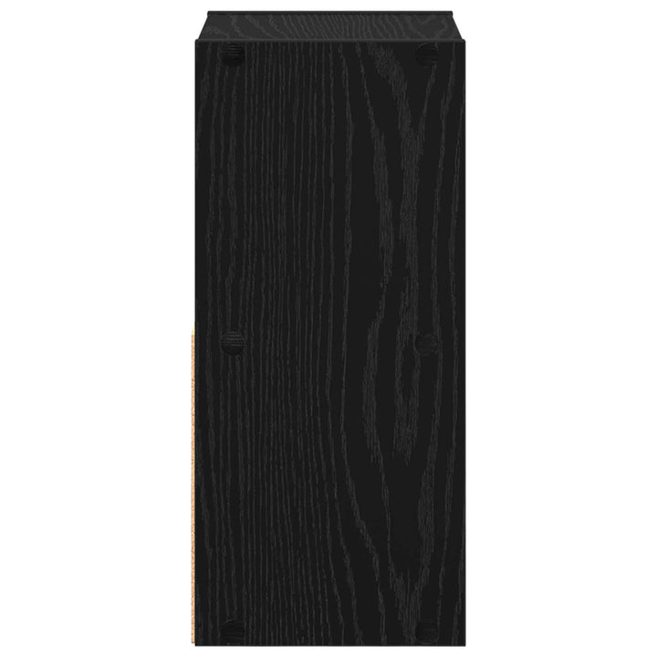 Sengebord 2 pcs Sort eg 25,5 x 22 x 49,5 cm Konstrueret træ