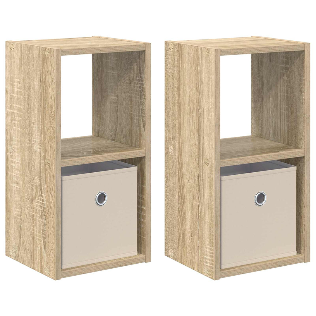 Sengebord 2 pcs Sonoma eg 25,5 x 22 x 49,5 cm Konstrueret træ