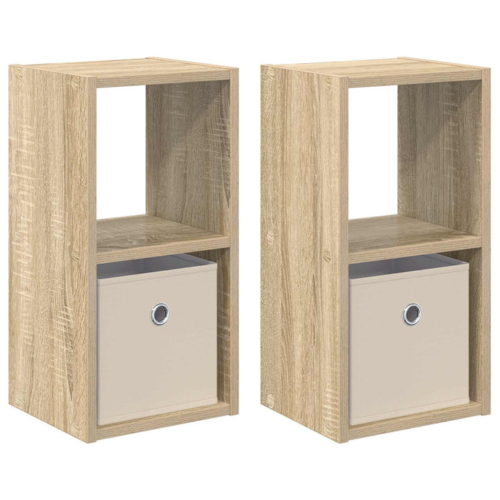 Sengebord 2 pcs Sonoma eg 25,5 x 22 x 49,5 cm Konstrueret træ