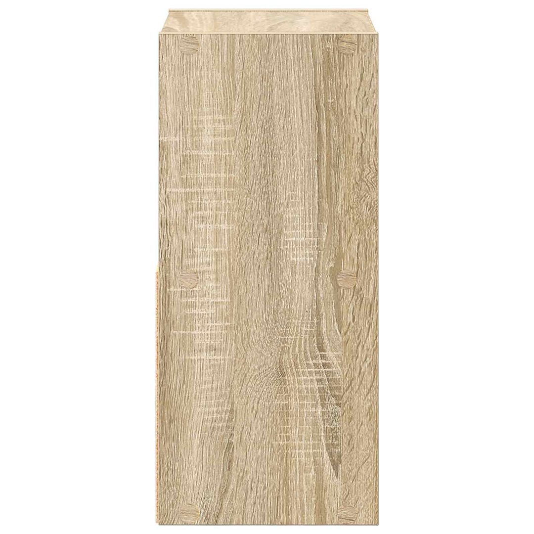 Sengebord 2 pcs Sonoma eg 25,5 x 22 x 49,5 cm Konstrueret træ