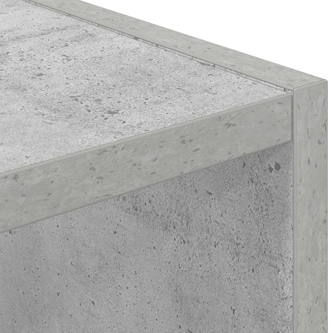 Sengebord 2 stk. Beton Grå 25,5 x 22 x 49,5 cm Konstrueret træ