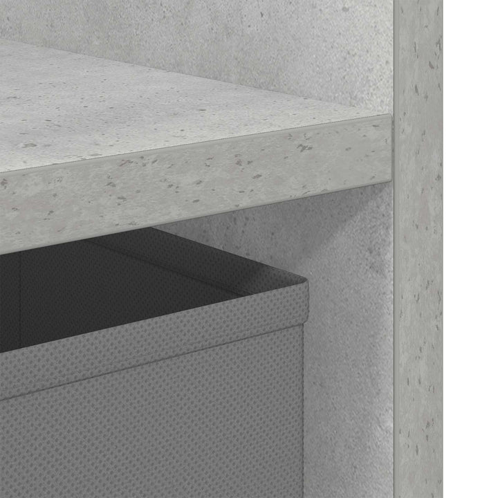Sengebord 2 stk. Beton Grå 25,5 x 22 x 49,5 cm Konstrueret træ