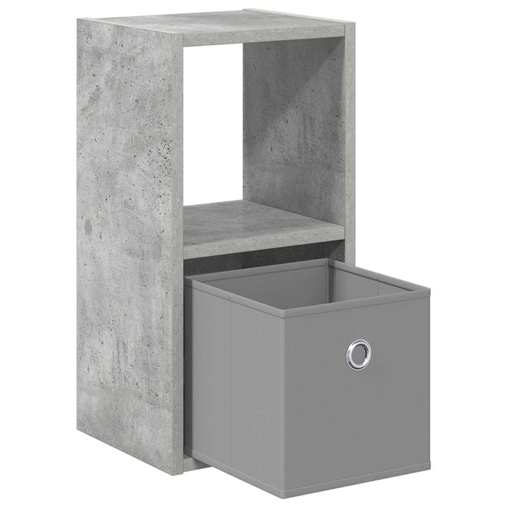 Sengebord 2 pcs Beton Grå 25,5 x 22 x 49,5 cm Konstrueret træ
