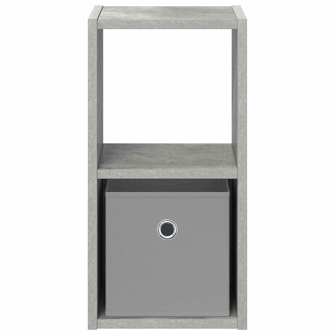 Sengebord 2 pcs Beton Grå 25,5 x 22 x 49,5 cm Konstrueret træ
