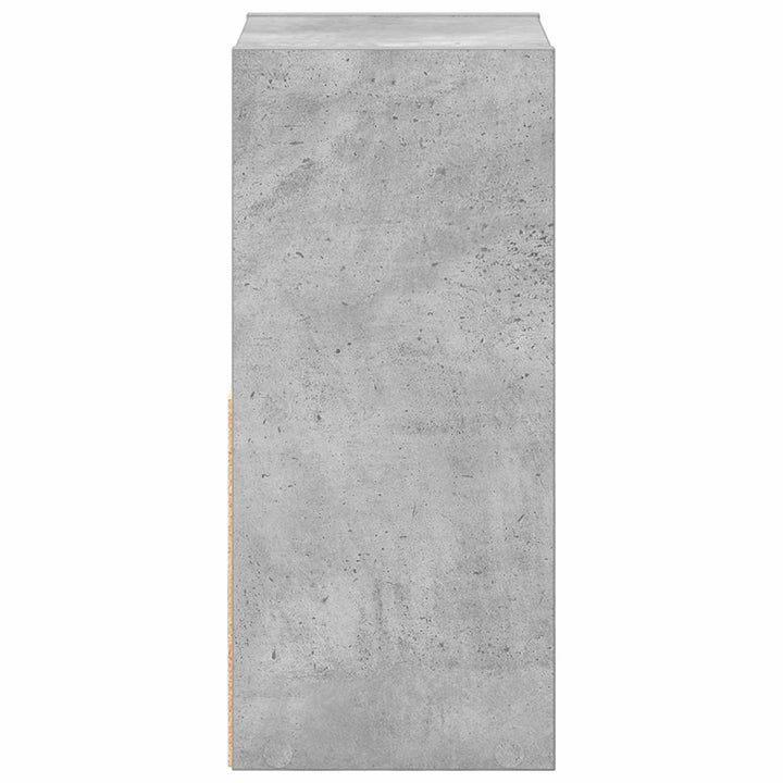Sengebord 2 pcs Beton Grå 25,5 x 22 x 49,5 cm Konstrueret træ