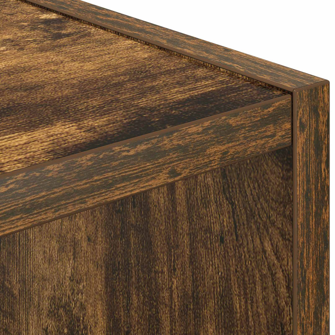 Sengebord Røget eg 25,5 x 22 x 49,5 cm Konstrueret træ