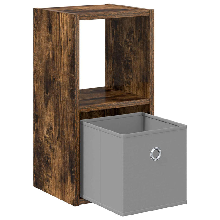 Sengebord 2 pcs Røget eg 25,5 x 22 x 49,5 cm Konstrueret træ