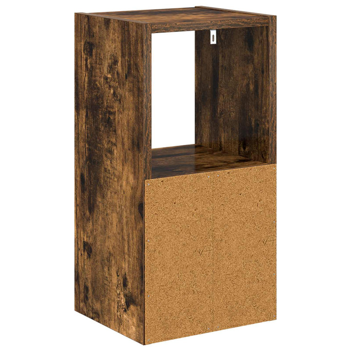 Sengebord 2 pcs Røget eg 25,5 x 22 x 49,5 cm Konstrueret træ