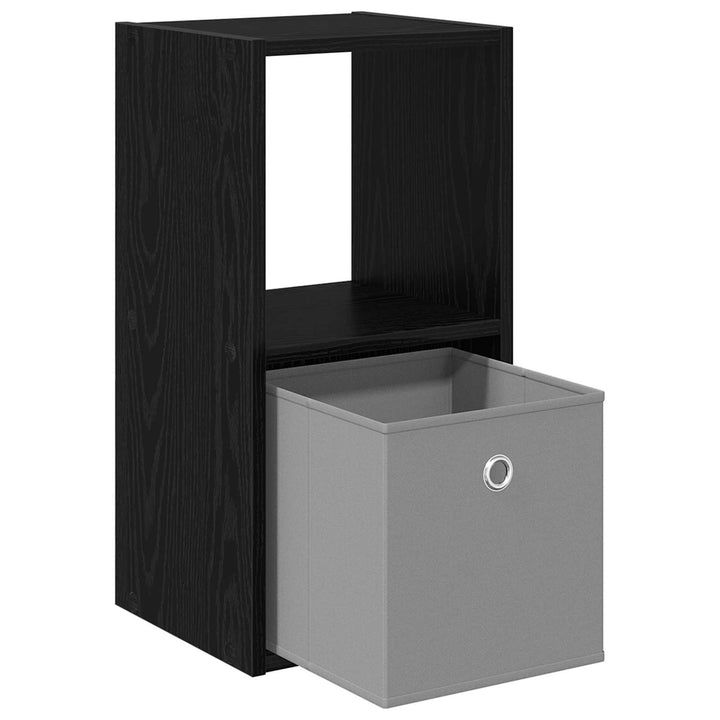 Sengebord 2 stk. Sort eg 30,5 x 27 x 59,5 cm Konstrueret træ