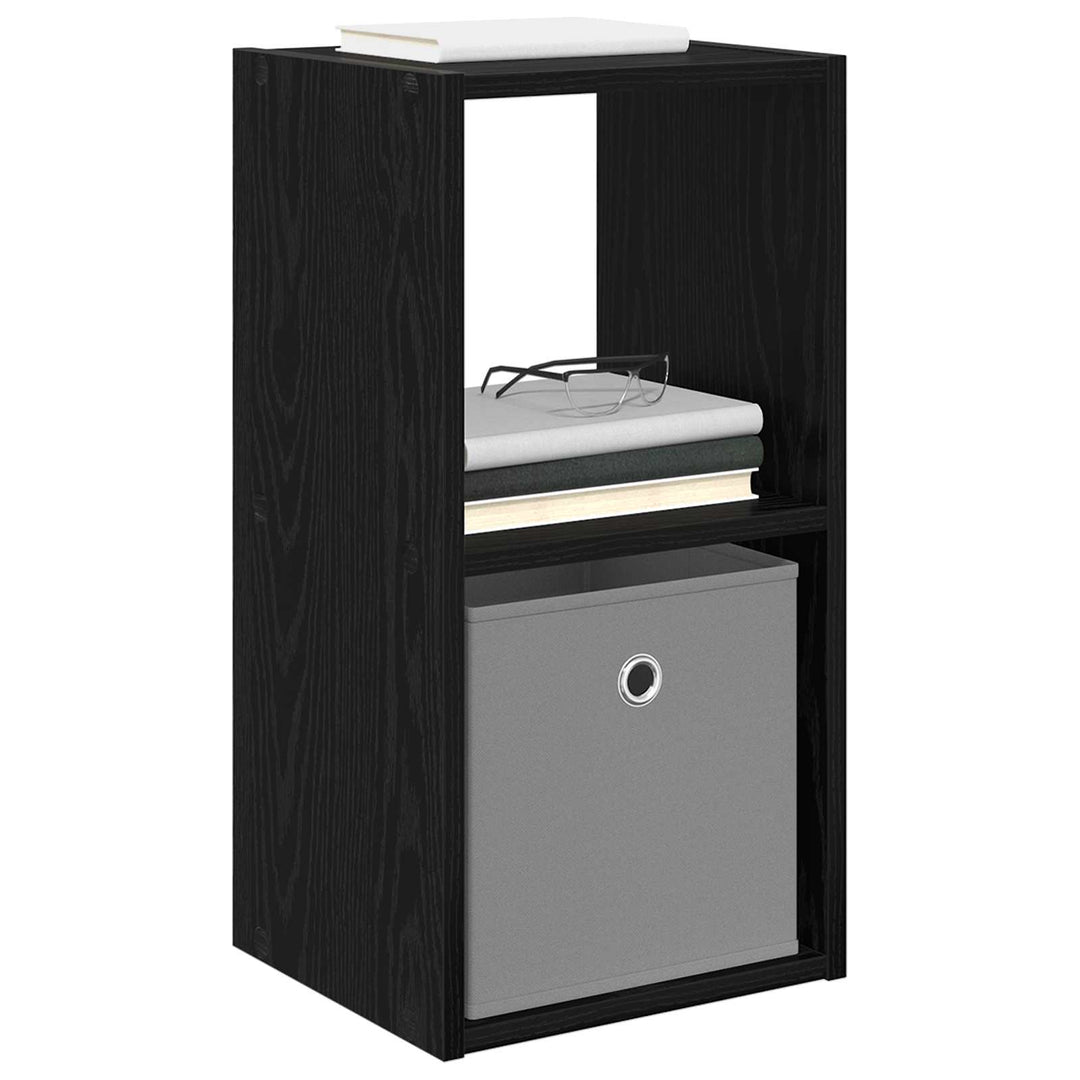 Sengebord 2 stk. Sort eg 30,5 x 27 x 59,5 cm Konstrueret træ