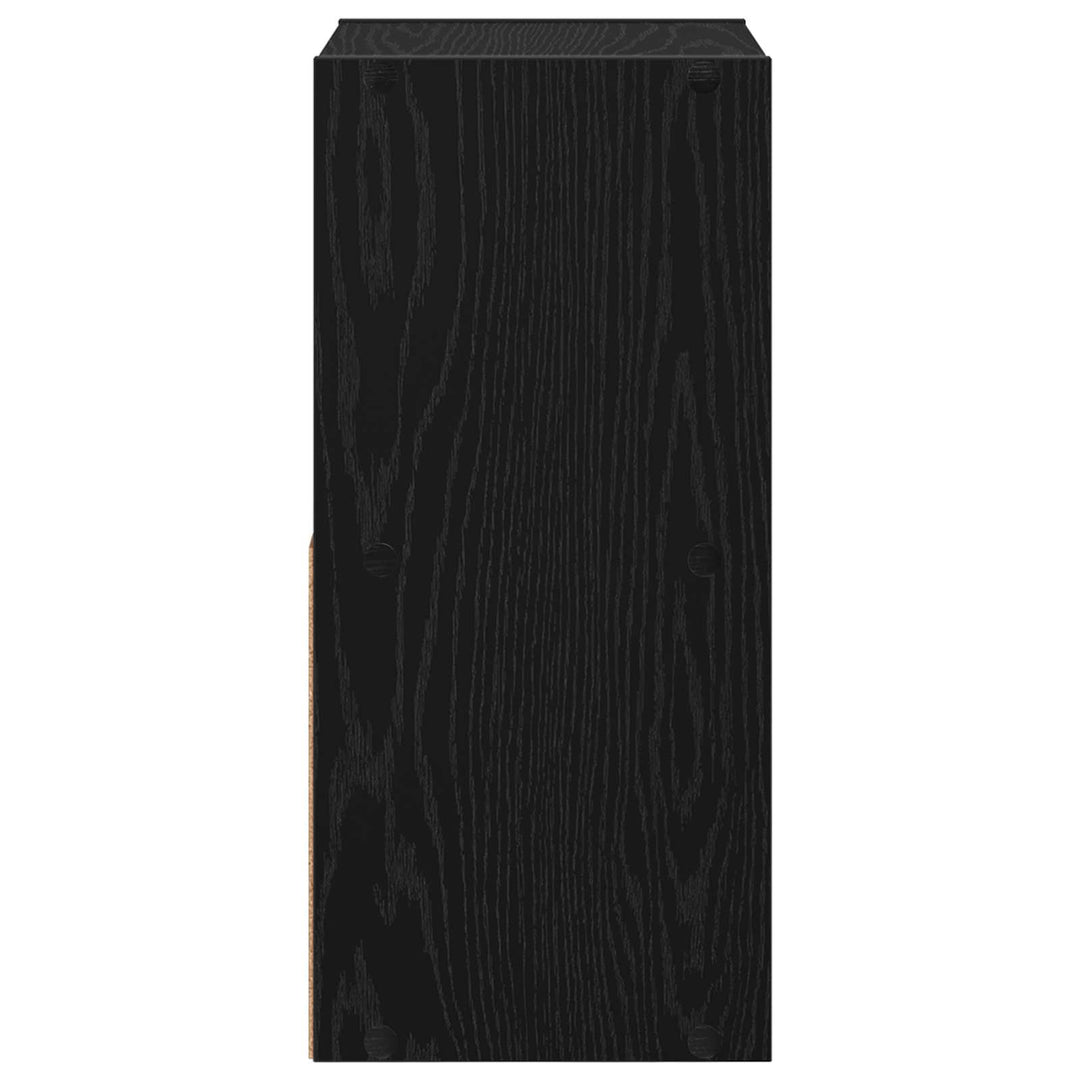 Sengebord 2 pcs Sort eg 30,5 x 27 x 59,5 cm Konstrueret træ