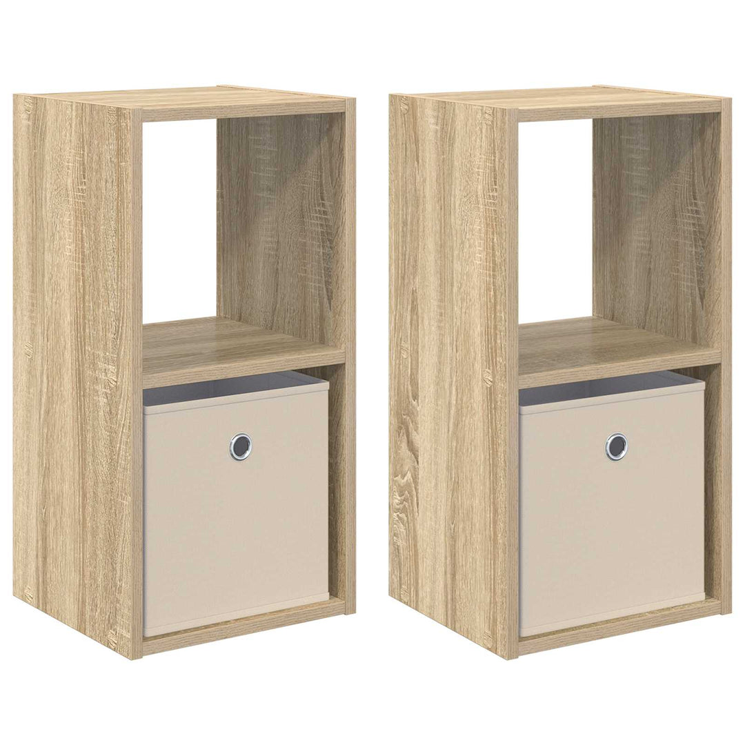 Sengebord 2 pcs Sonoma eg 30,5 x 27 x 59,5 cm Konstrueret træ