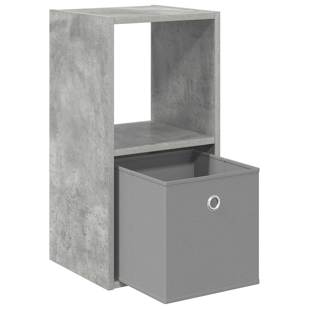 Sengebord 2 pcs Beton Grå 30,5 x 27 x 59,5 cm Konstrueret træ