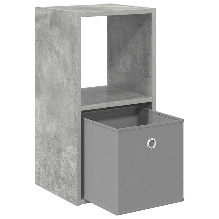 Sengebord 2 pcs Beton Grå 30,5 x 27 x 59,5 cm Konstrueret træ