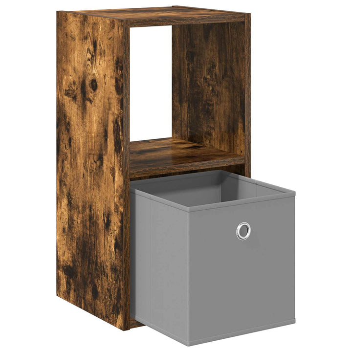 Sengebord 2 pcs Røget eg 30,5 x 27 x 59,5 cm Konstrueret træ