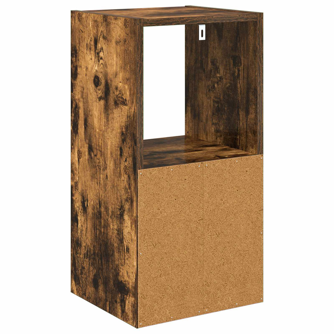 Sengebord 2 stk. Røget eg 30,5 x 27 x 59,5 cm Konstrueret træ