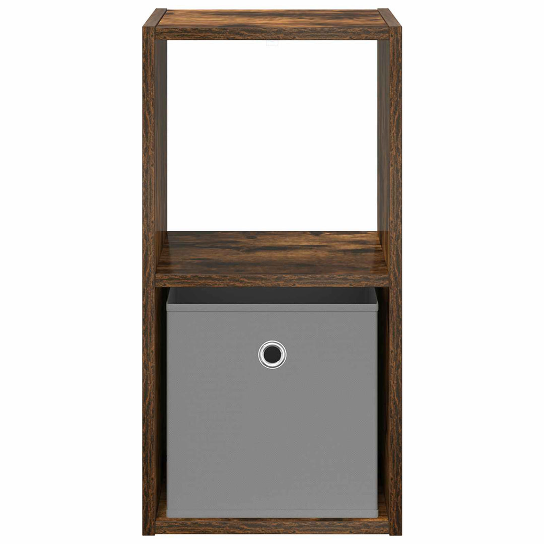 Sengebord 2 stk. Røget eg 30,5 x 27 x 59,5 cm Konstrueret træ