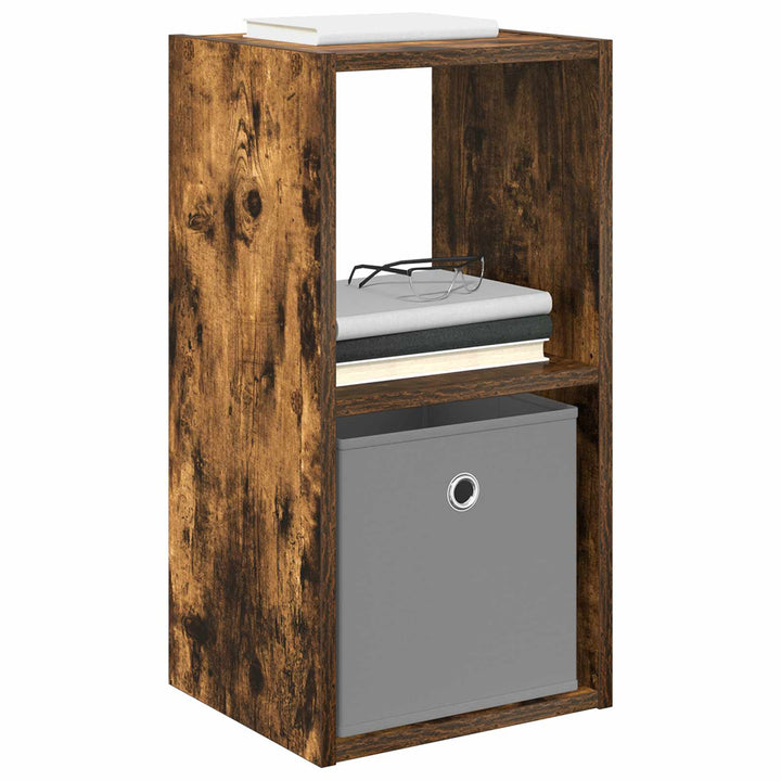 Sengebord 2 pcs Røget eg 30,5 x 27 x 59,5 cm Konstrueret træ