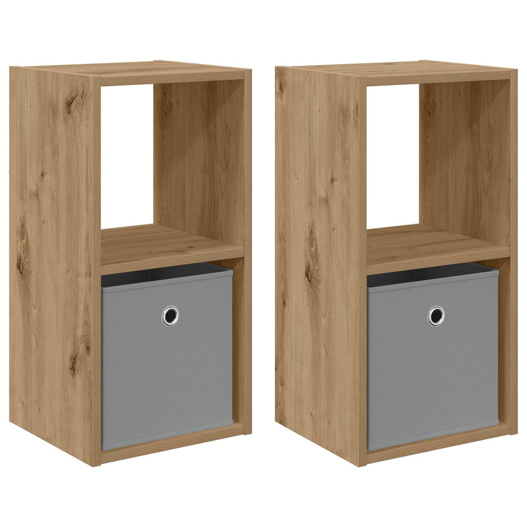 Sengebord med skuffe 2 pcs Artisan Egetræ 30,5 x 27 x 59,5 cm