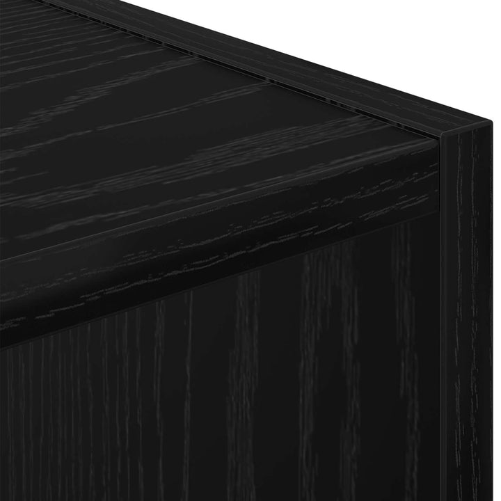 Sengebord 2 stk. Sort eg 35 x 32 x 68,5 cm Konstrueret træ