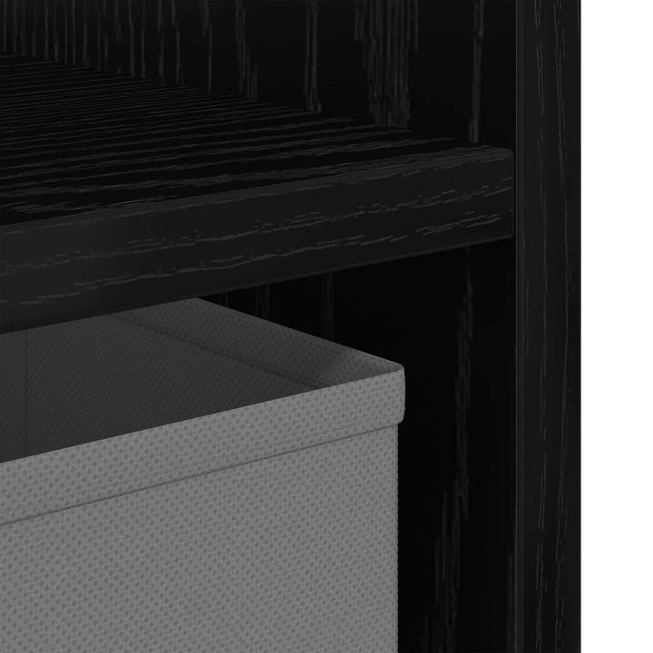 Sengebord 2 stk. Sort eg 35 x 32 x 68,5 cm Konstrueret træ