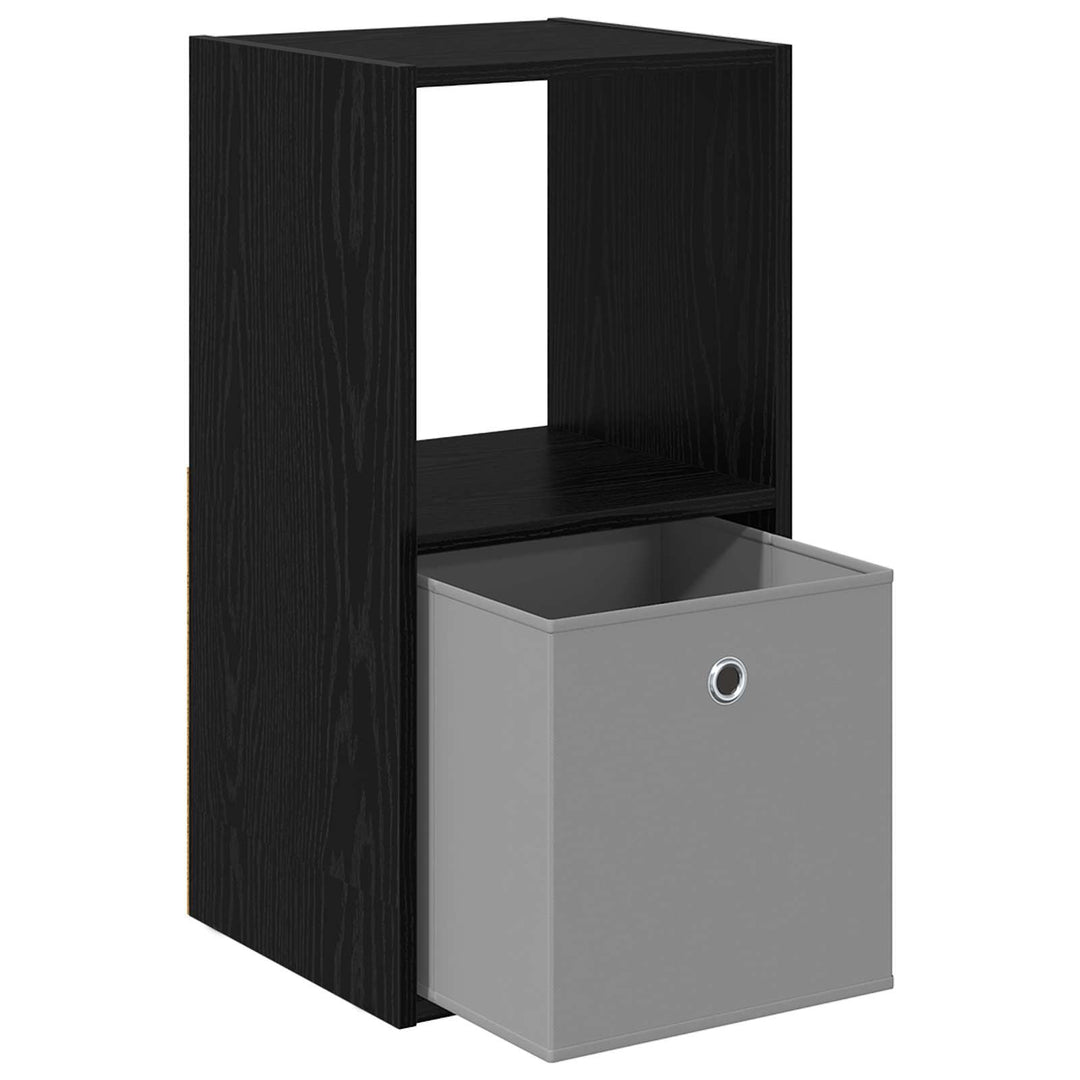 Sengebord 2 pcs Sort eg 35 x 32 x 68,5 cm Konstrueret træ