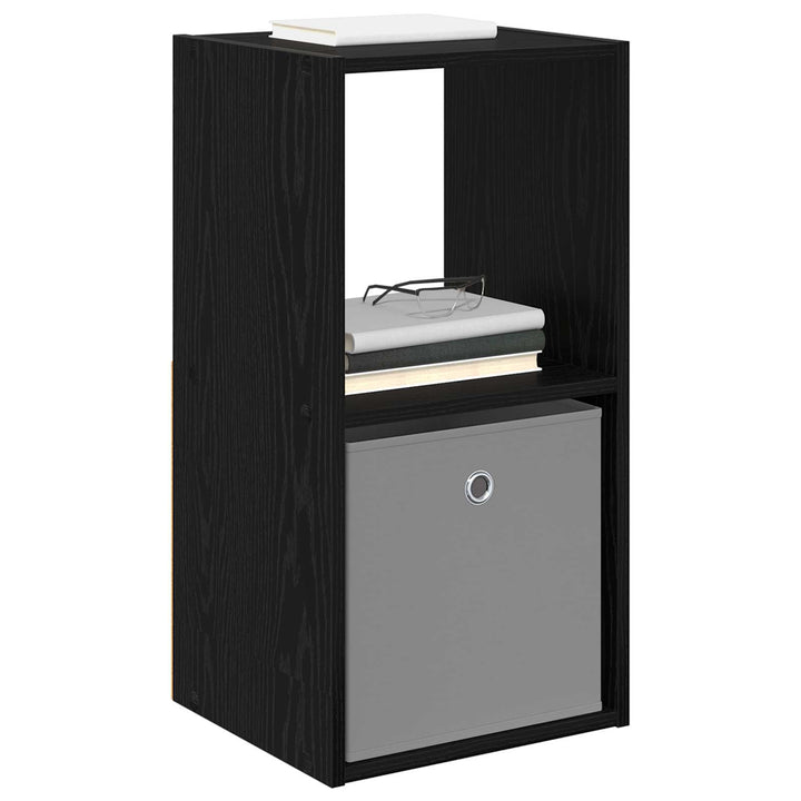 Sengebord 2 pcs Sort eg 35 x 32 x 68,5 cm Konstrueret træ