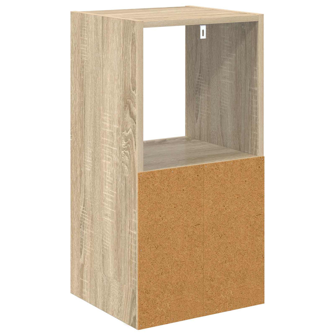 Sengebord 2 pcs Sonoma eg 35 x 32 x 68,5 cm Konstrueret træ