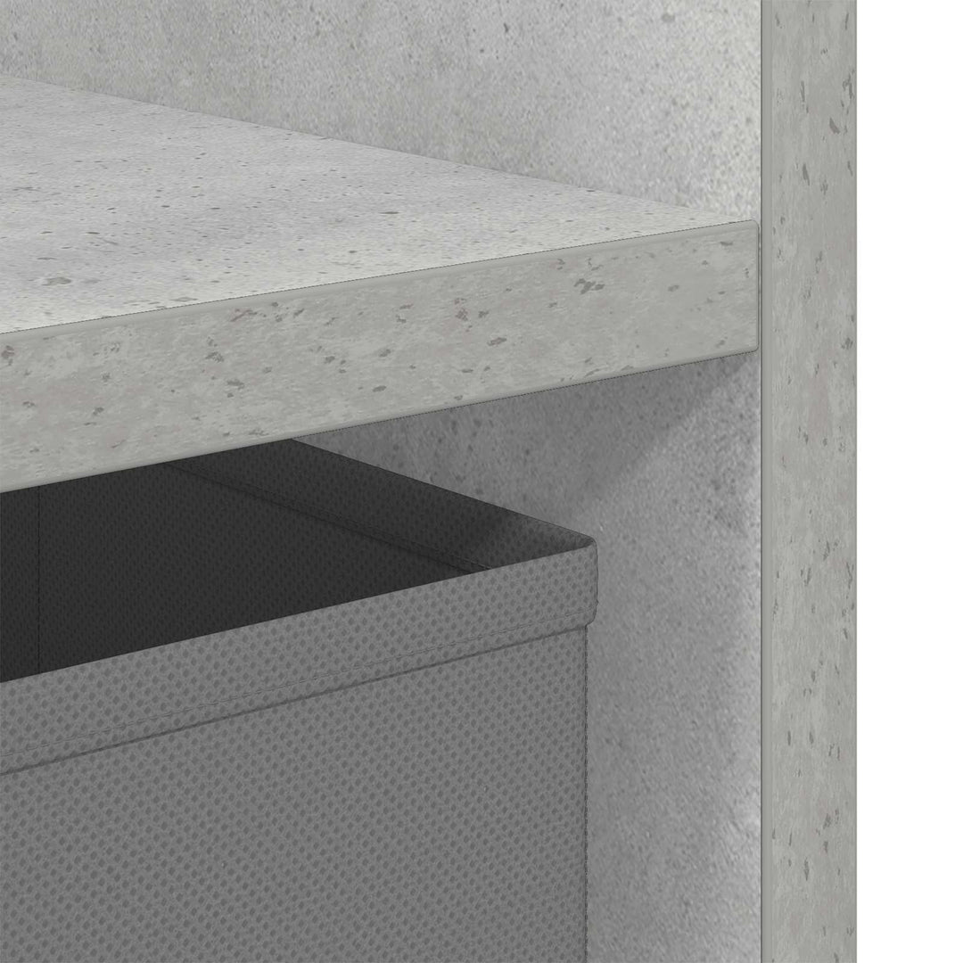 Sengebord 2 stk. Beton Grå 35 x 32 x 68,5 cm Konstrueret træ