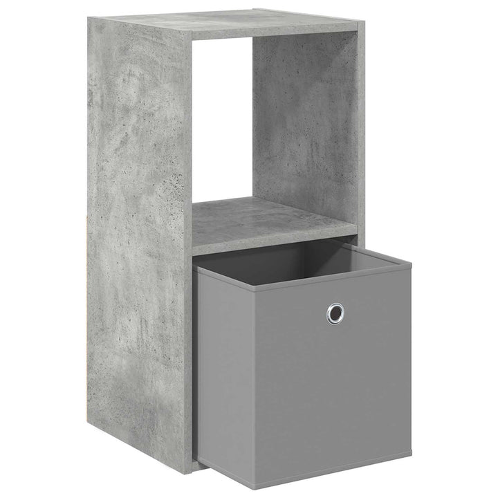 Sengebord 2 pcs Beton Grå 35 x 32 x 68,5 cm Konstrueret træ