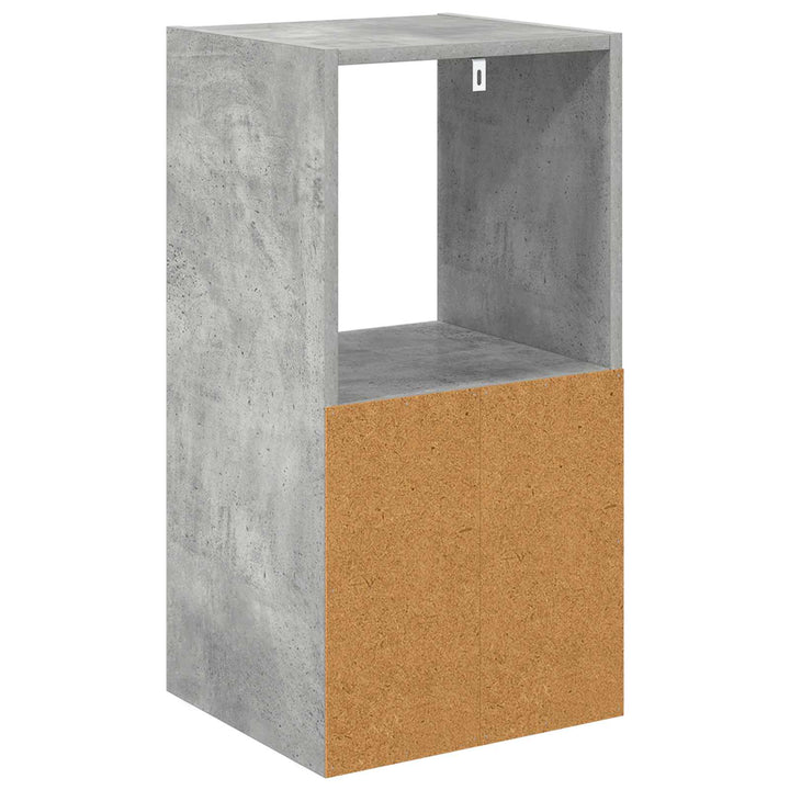 Sengebord 2 pcs Beton Grå 35 x 32 x 68,5 cm Konstrueret træ