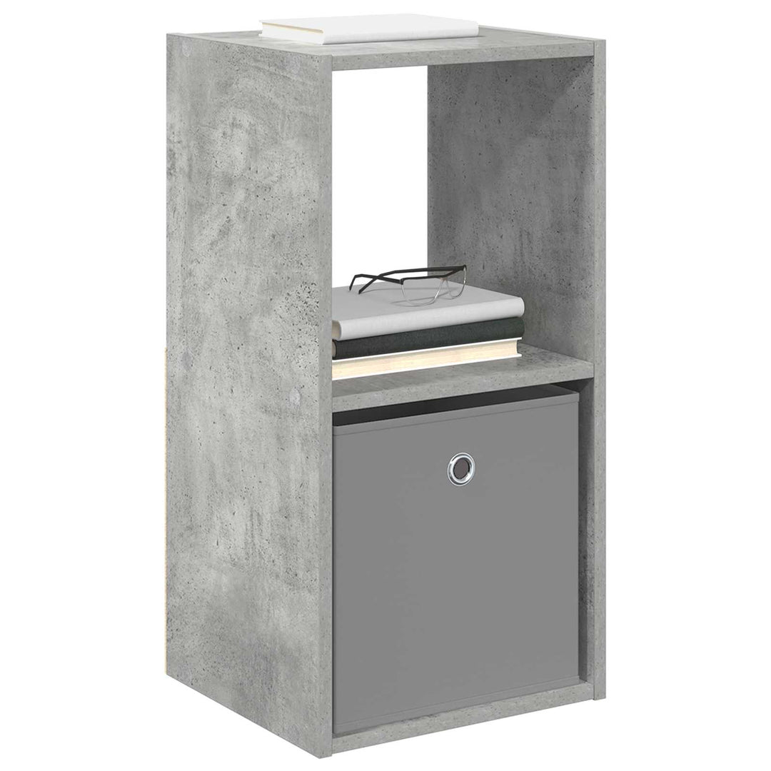 Sengebord 2 pcs Beton Grå 35 x 32 x 68,5 cm Konstrueret træ