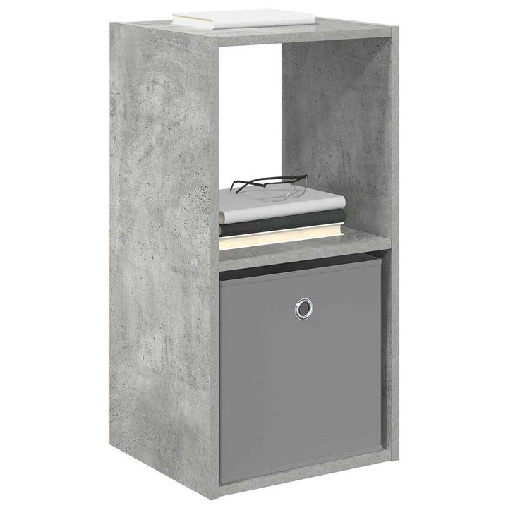 Sengebord 2 pcs Beton Grå 35 x 32 x 68,5 cm Konstrueret træ