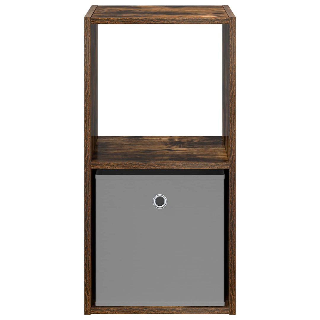 Sengebord 2 pcs Røget eg 35 x 32 x 68,5 cm Konstrueret træ