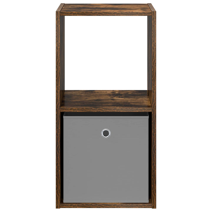 Sengebord 2 pcs Røget eg 35 x 32 x 68,5 cm Konstrueret træ