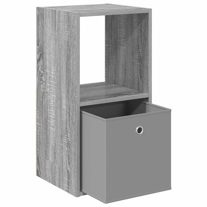 Sengebord 2 pcs Grå Sonoma 35 x 32 x 68,5 cm Konstrueret træ