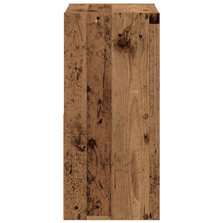 Sengebord 2 pcs Gammelt træ 35 x 32 x 68,5 cm Konstrueret træ