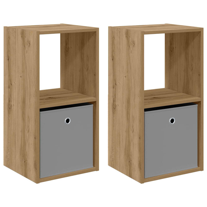 Sengebord med skuffe 2 pcs Artisan Egetræ 35 x 32 x 68,5 cm
