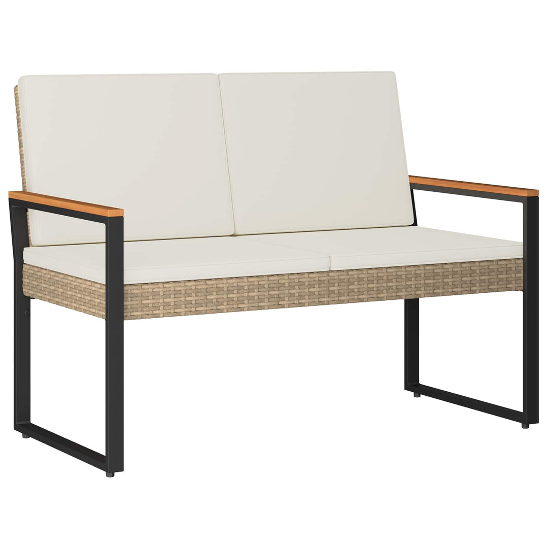 Have møbel sæt 4 stk. Beige og cremehvid polyrattan