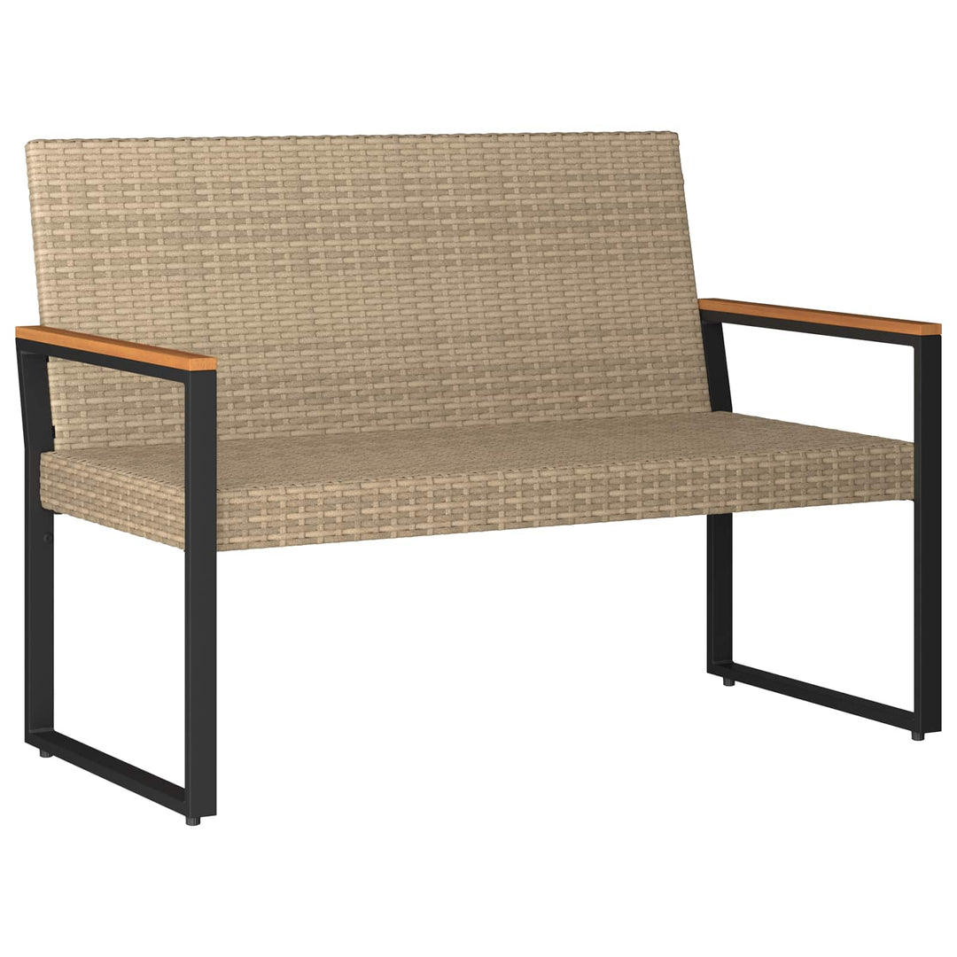 Have møbel sæt 4 stk. Beige og cremehvid polyrattan